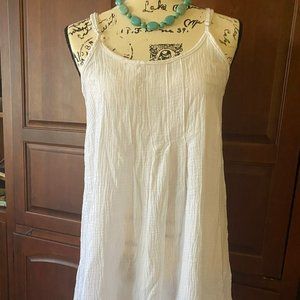 NWT White Beach Dress Swim Cover Up Women Size Small